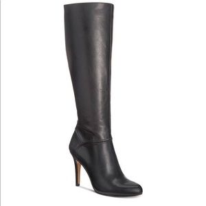 Heeled Black Knee Boots